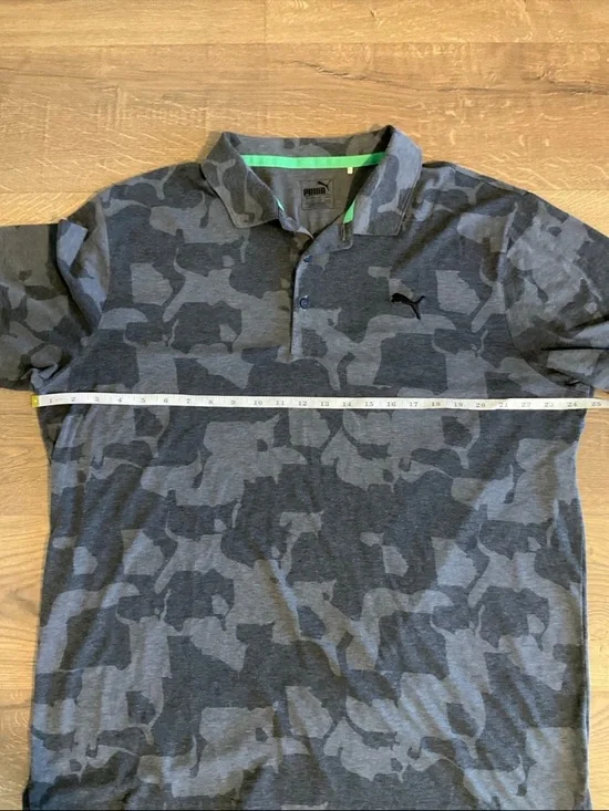 Men’s Puma Union gray camo golf polo, XL - Picture 4 of 6